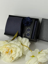 Navy Micro-Dot Luxury Tie Gift Set