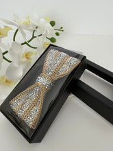 Luxury Crystal & Gold Chain Statement Bow Tie