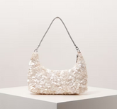 Women's Beige Sequin Shoulder Bag