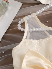 Elegant Ivory Flower Girl Dress for 4-Year-Old Girls
