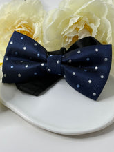 Navy Blue Polka Dot Bow Tie