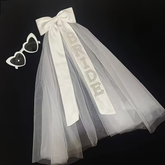 Bride Rhinestone Bow Veil