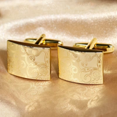 Geometric Pattern Golden Cufflinks