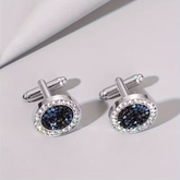 Luxury Navy Blue Stone Cufflinks