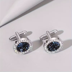 Luxury Navy Blue Stone Cufflinks
