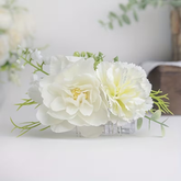 White Floral Bridal Hair Comb