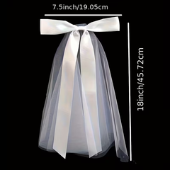 Elegant Bow Bridal Veil – Minimalist Bridal Statement