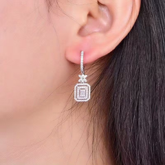 Luxury Geometric Crystal Drop Earrings