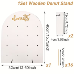 Wooden Donut Wall Display Stand
