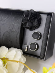 Black Paisley Luxury Tie Gift Set