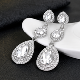 Luxury Triple Teardrop Crystal Earrings