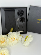 Premium Black Diamond Texture Luxury Tie Set