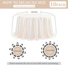 RENTAL ONLY!! Round Ivory Satin Tablecloth