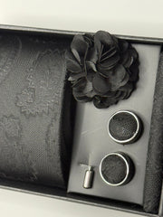 Black Paisley Luxury Tie Gift Set