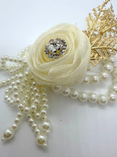 Ivory Pearl & Crystal Bloom Corsage