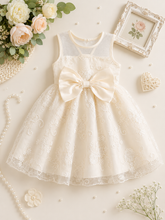 Elegant Ivory Flower Girl Dress for 4-Year-Old Girls