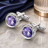 Luxury Amethyst Cufflinks for Men