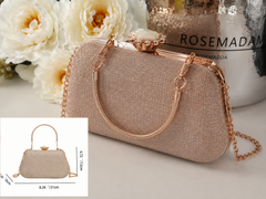 Luxury Rose Gold Glitter Evening Clutch