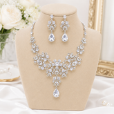 Luxury Crystal Bridal Jewelry Set with Tiara, Necklace & Earrings