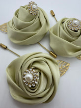 Satin Sage Green Pin Lapel