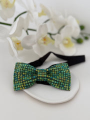 Emerald Rhinestone Luxury Bow Tie
