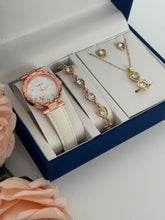 Romantic Heart Watch & Jewelry Gift Set (4-Piece Bundle)