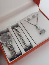 Luxury Crystal Watch & Jewelry Set (5-Piece Glam Set)