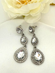 Luxury Triple Teardrop Crystal Earrings