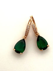 Luxury Emerald Green Teardrop Earrings