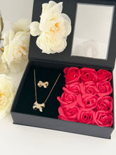 Luxury Rose Jewelry Gift Box Set – Bow Necklace & Earrings
