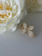 18K Gold Plated Butterfly Crystal Open Ring