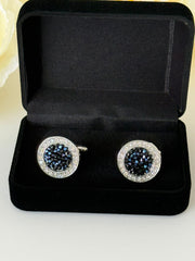 Luxury Navy Blue Stone Cufflinks