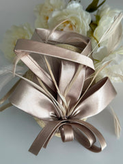 Feather & Satin Bow Wedding Headpiece