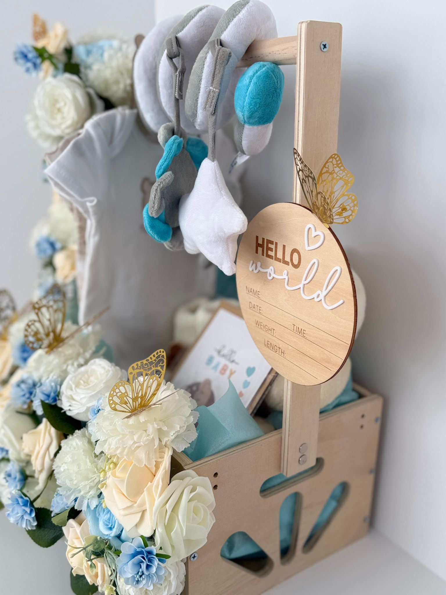 Luxury Baby Boy Welcome Gift Basket
