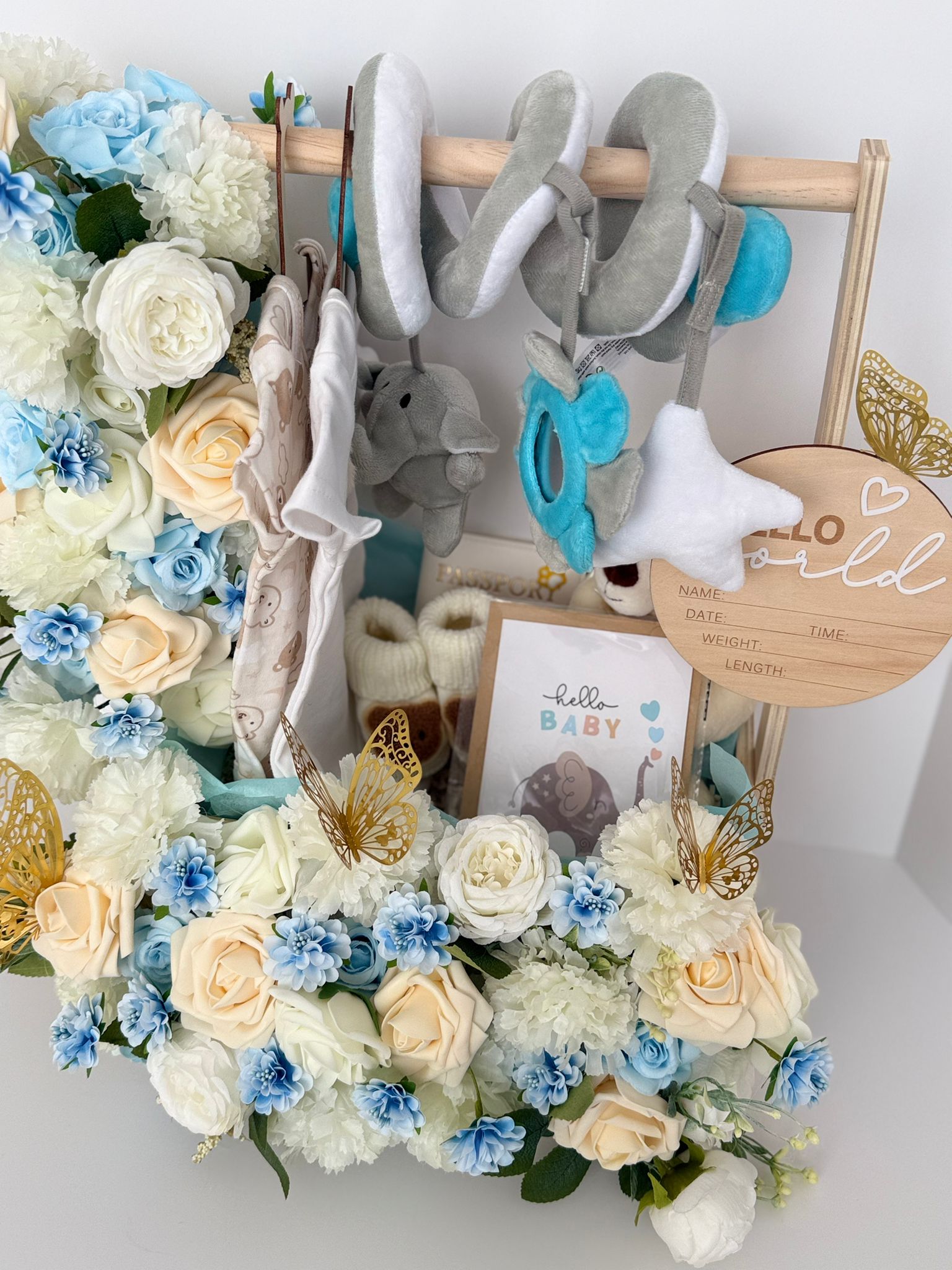 Luxury Baby Boy Welcome Gift Basket