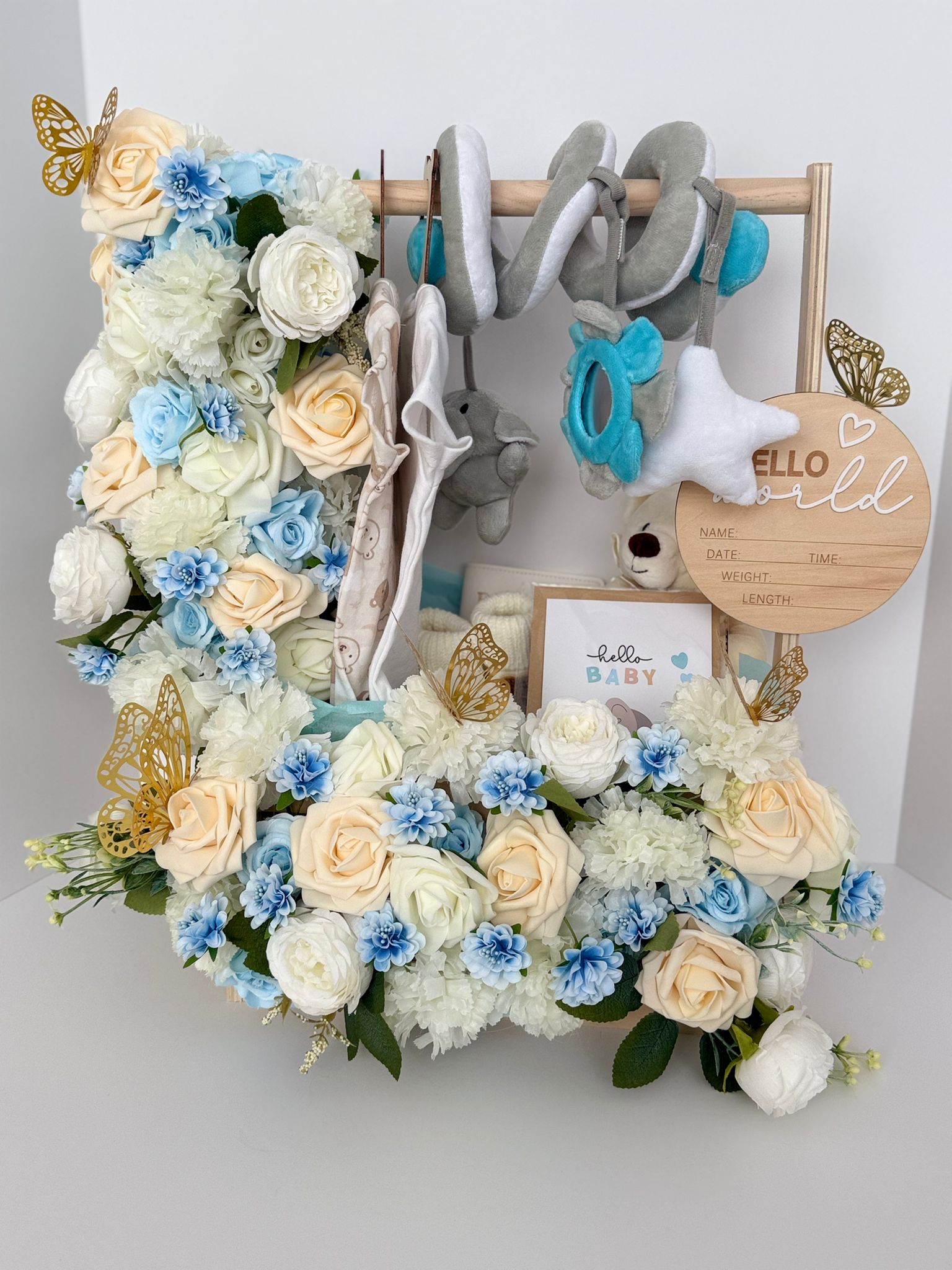 Luxury Baby Boy Welcome Gift Basket