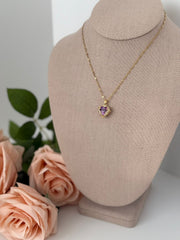 Purple Heart Pendant Necklace