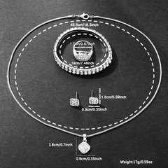 Luxury Crystal Watch & Jewelry Set (5-Piece Glam Set)