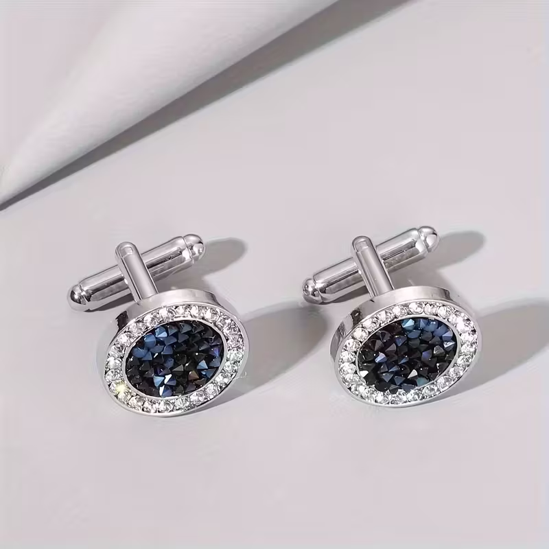 Luxury Navy Blue Stone Cufflinks
