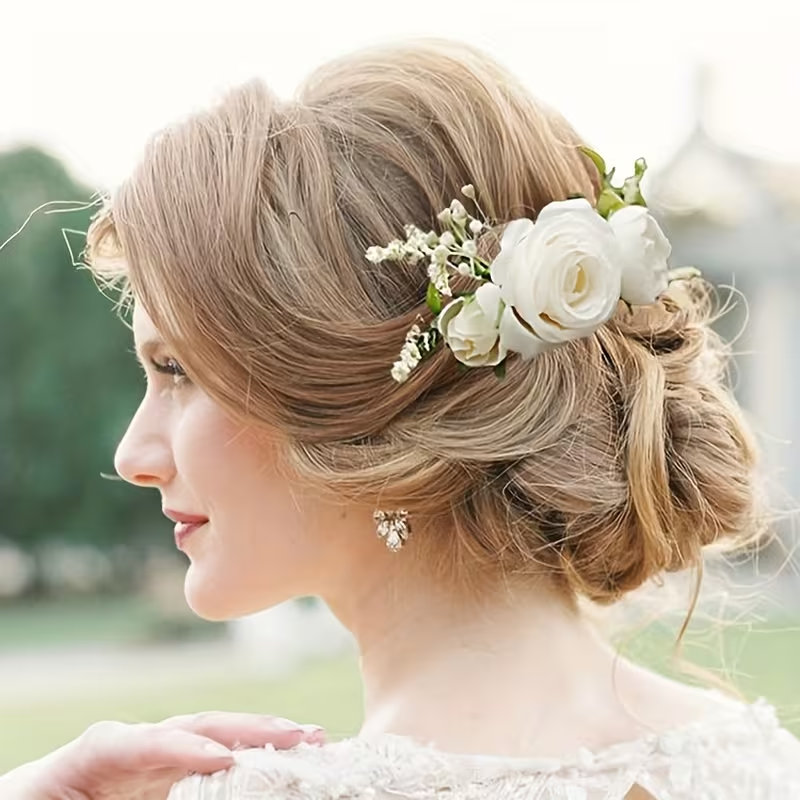 Ivory Rose Bridal Hair Comb
