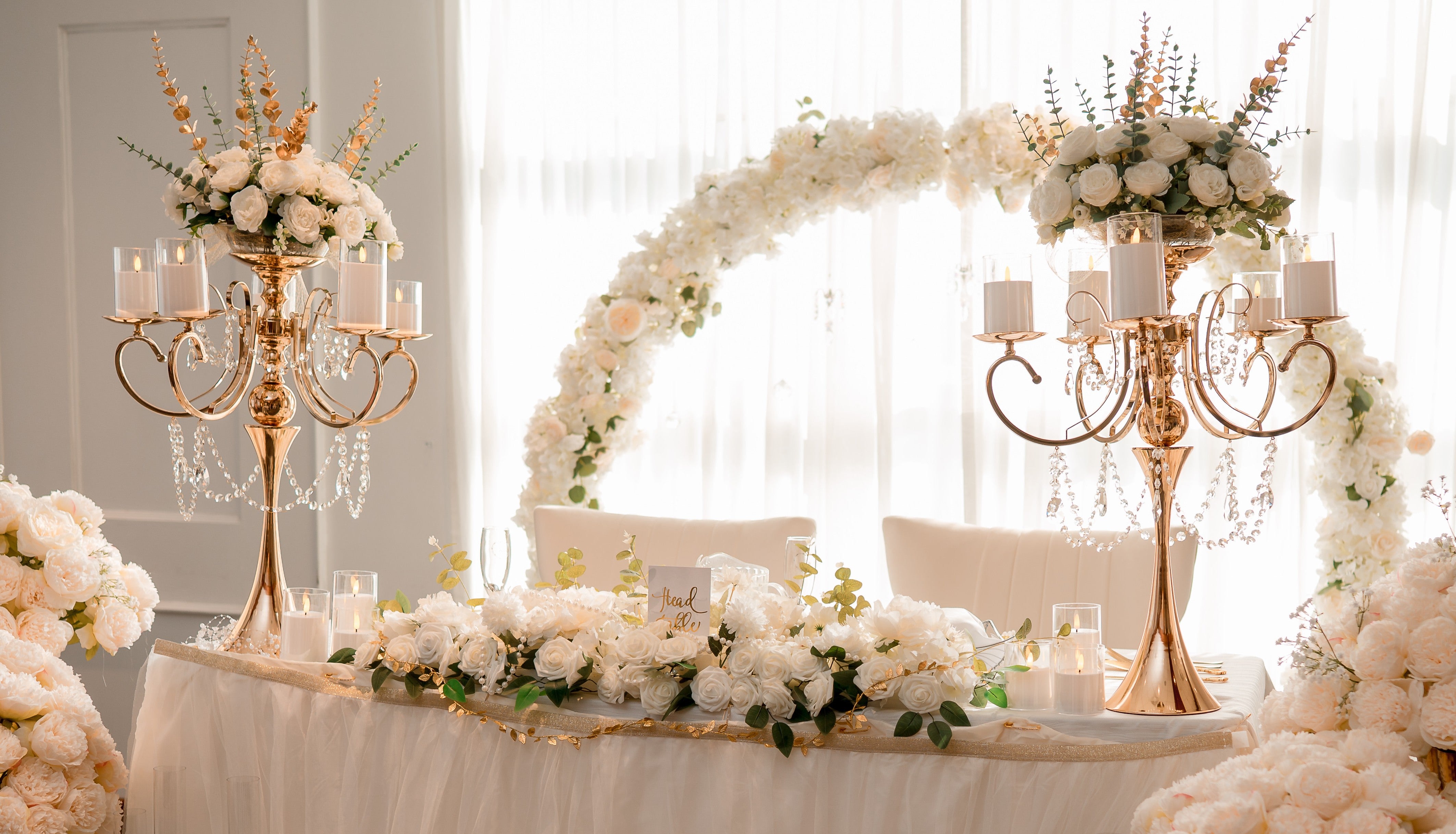RENTAL - Luxury Sweetheart Table Wedding Décor Package - RENTAL