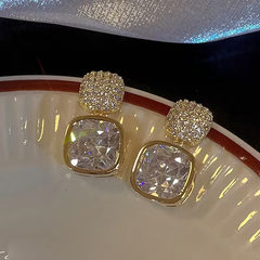Luxury Double Crystal Drop Earrings