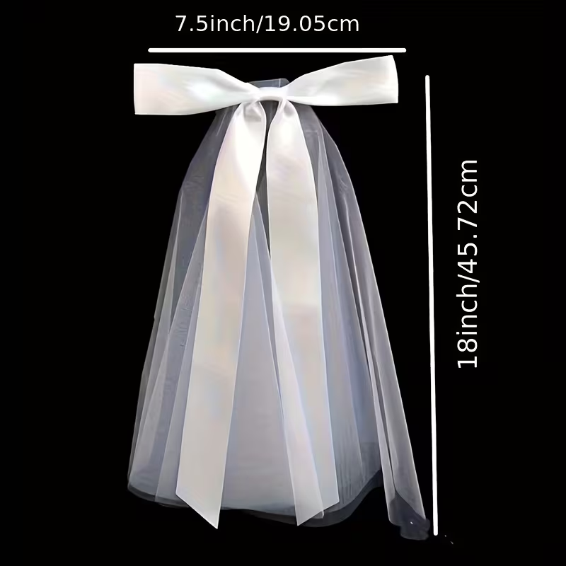 Elegant Bow Bridal Veil – Minimalist Bridal Statement
