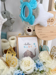 Luxury Baby Boy Welcome Gift Basket