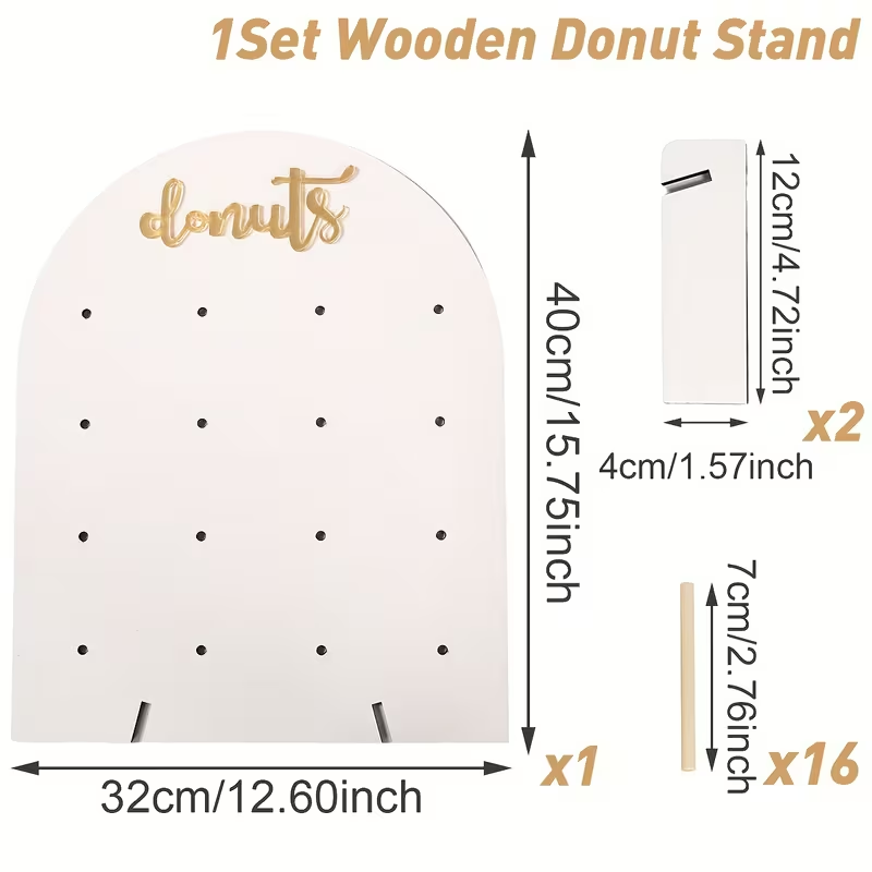 Wooden Donut Wall Display Stand