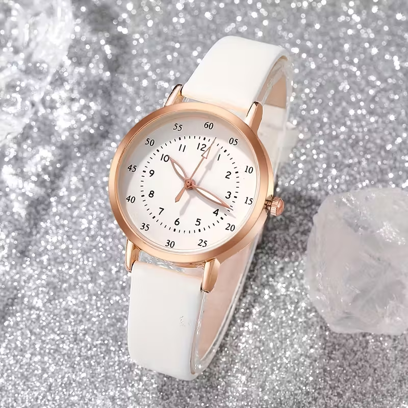 Luxury Watch & Pearl Jewelry Gift Set (4-Piece Bundle)