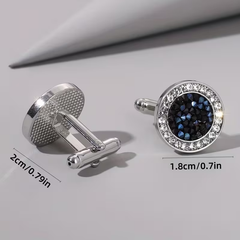 Luxury Navy Blue Stone Cufflinks