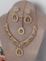 Gold Crystal Bridal Jewelry Set