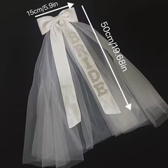 Bride Rhinestone Bow Veil