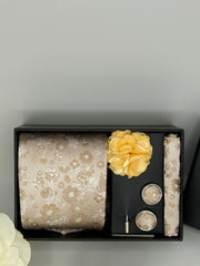 Champagne Floral Luxury Tie Gift Set